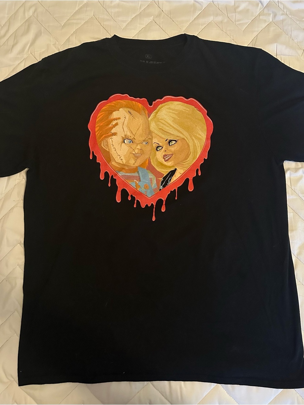 Hot Topic Black Heart-Graphic Home Art Print Featuring Red Accent